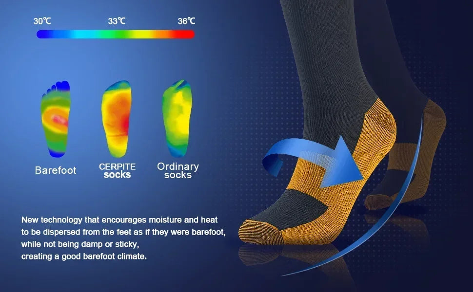 Nuevos calcetines de compresión deportivos para venas varicosas, calcetines médicos de nailon para enfermería, aptos para correr, saltar, antifatiga