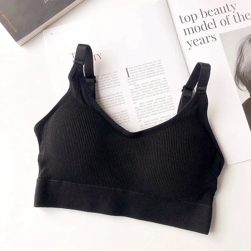Ropa interior Sexy para mujer, lencería sin anillo de acero, sujetador, Top de tubo envuelto en el pecho, belleza en la espalda, Top de tubo de sección delgada de algodón activo