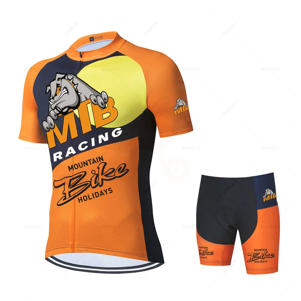 Conjunto de ropa de Ciclismo profesional para Hombre, Maillot de verano para bicicleta de montaña, MTB