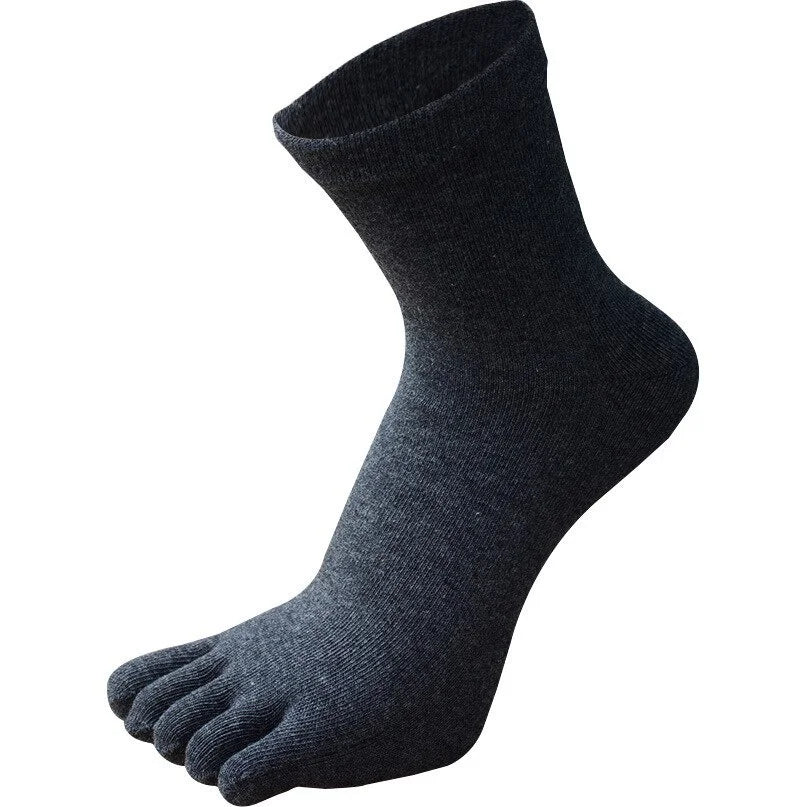 5 pares de calcetines con dedos para hombre y mujer, calcetines con cinco dedos, calcetines de algodón transpirables, calcetines deportivos para correr, Color sólido como regalo de cumpleaños