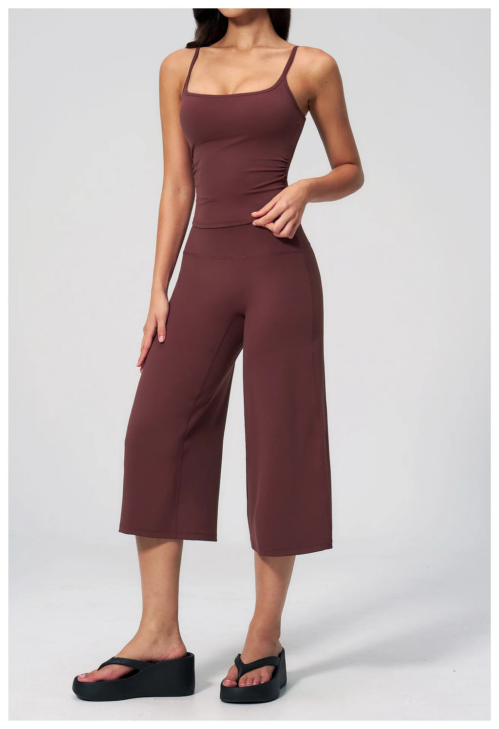 Conjunto Deportivo de Yoga para Mujer, Conjunto de Dos Piezas, Pantalones y Top, Traje Deportivo para Gimnasio, Yoga y Entrenamiento