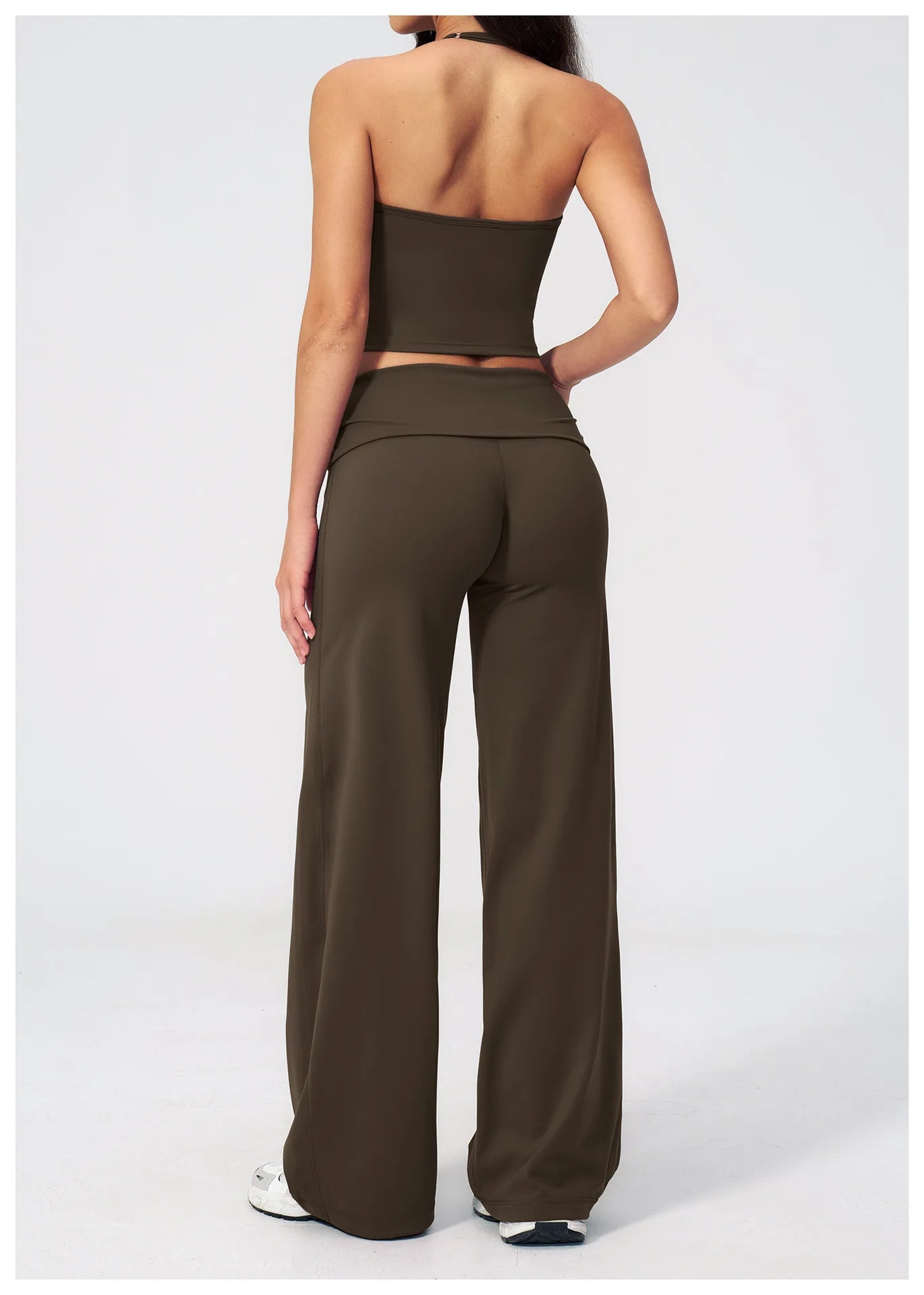 Conjunto Deportivo de Yoga para Mujer, Conjunto de Dos Piezas, Pantalones y Top, Traje Deportivo para Gimnasio, Yoga y Entrenamiento