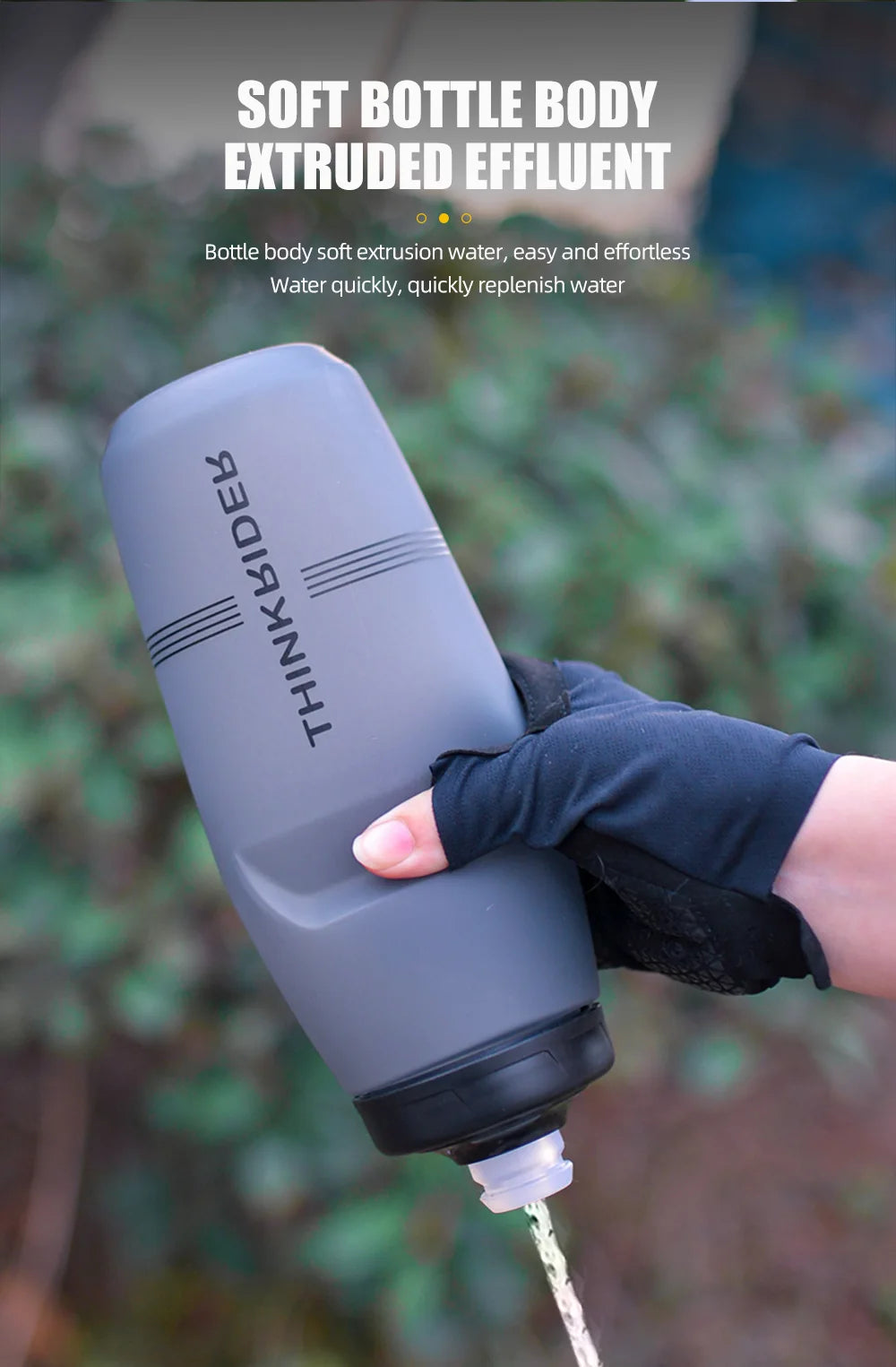 ThinkRider-botella de agua para bicicleta de montaña y carretera, botella de plástico portátil de gran capacidad para deportes al aire libre, 620ml/750ml