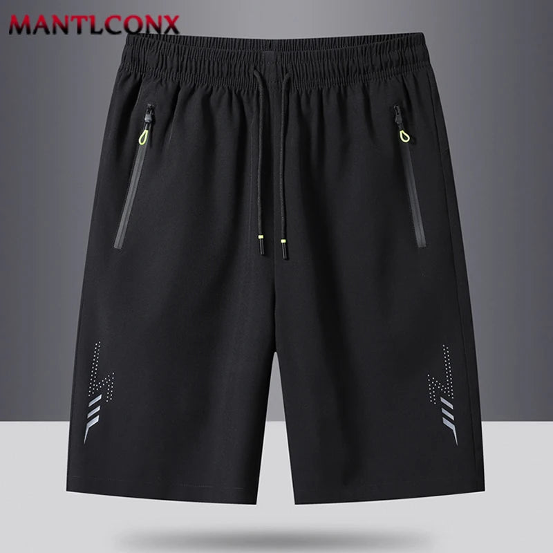 Pantalones Cortos Deportivos de Verano para Hombre, Ropa Deportiva Fresca, Pantalones Cortos Deportivos Casuales, Pantalones Cortos para Gimnasio, Entrenamiento, Correr, Color Negro y Gris