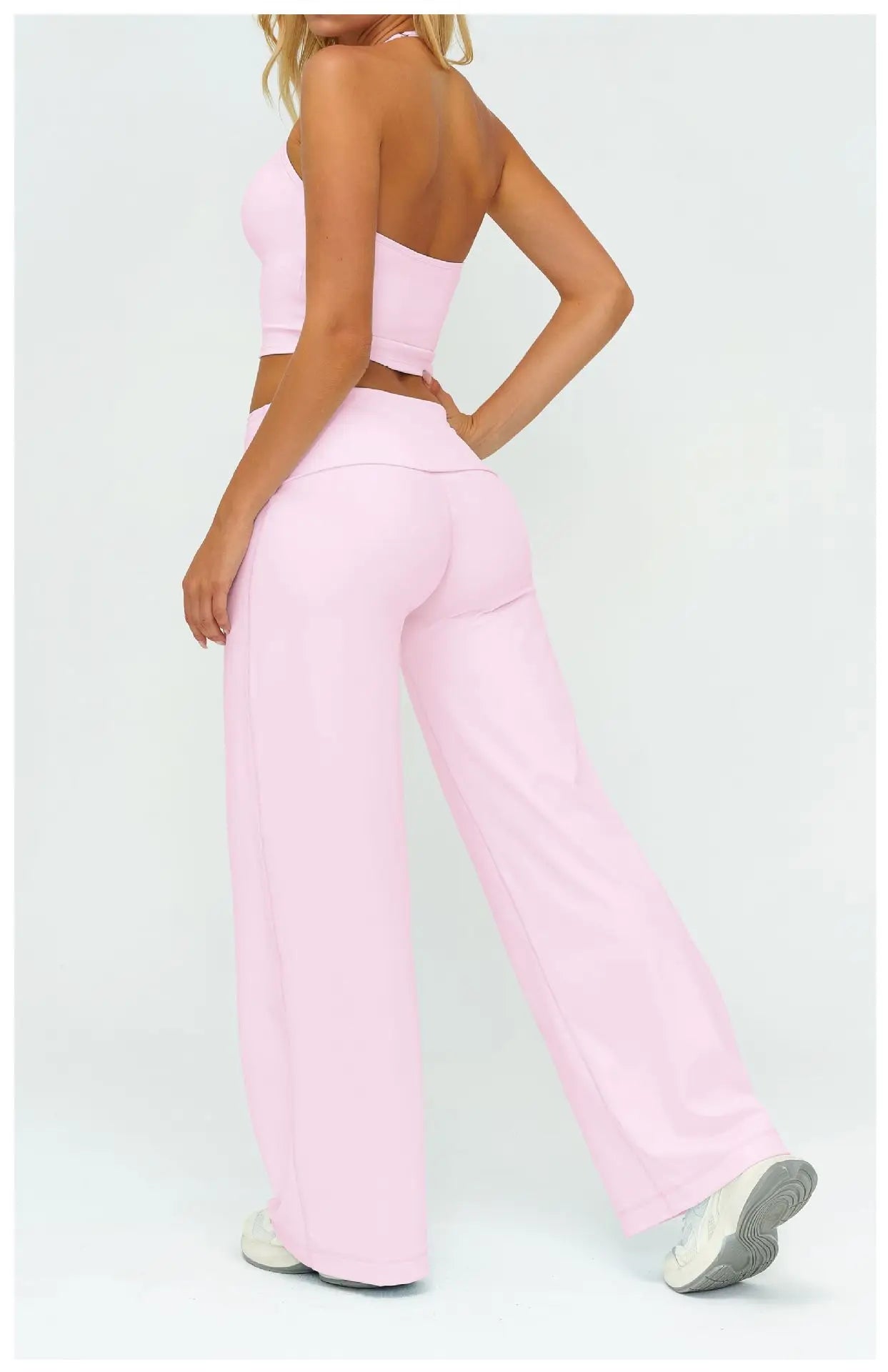 Conjunto Deportivo de Yoga para Mujer, Conjunto de Dos Piezas, Pantalones y Top, Traje Deportivo para Gimnasio, Yoga y Entrenamiento