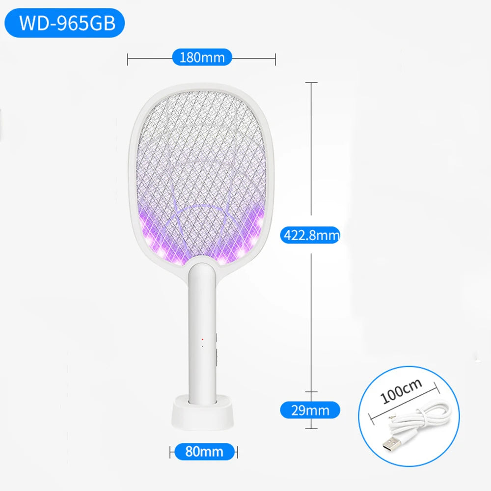 Lámpara antimosquitos, recargable por USB, eléctrica, plegable, mata mosquitos, raqueta, matamoscas, repelente de insectos, Zapper