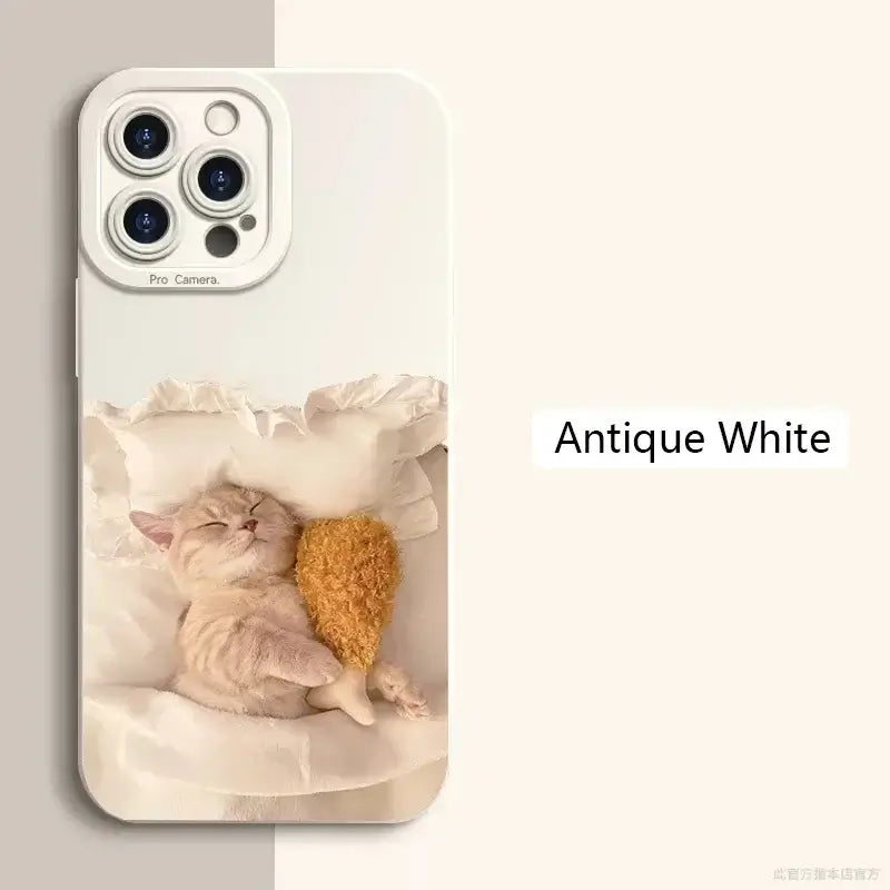 Funda de teléfono de silicona con dibujo de gato y perro para Samsung Galaxy A14 A34 A54 A13 A23 A33 A52 S23 Ultra S22 Plus S21 S20 FE
