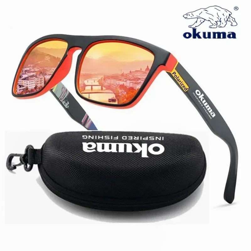 Okuma-gafas de sol polarizadas UV400 para hombre y mujer, lentes de sol al aire libre para caza, pesca, conducción de bicicletas, caja opcional