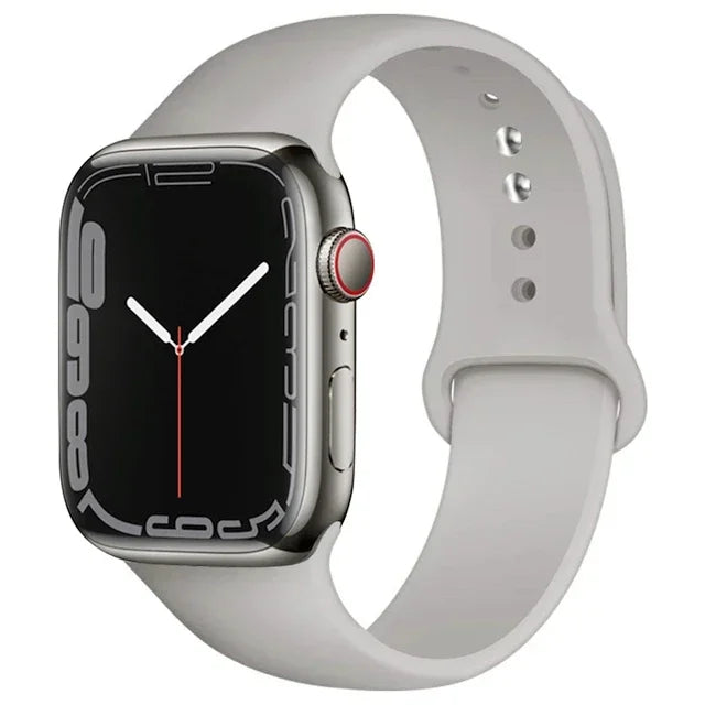 Correa de silicona para Apple Watch, 46mm, 44mm, 45mm, 40mm, 41mm, 42-38mm, 49mm, pulsera deportiva iwatch series 11 10 9 8 7 6 5 SE Ultra3