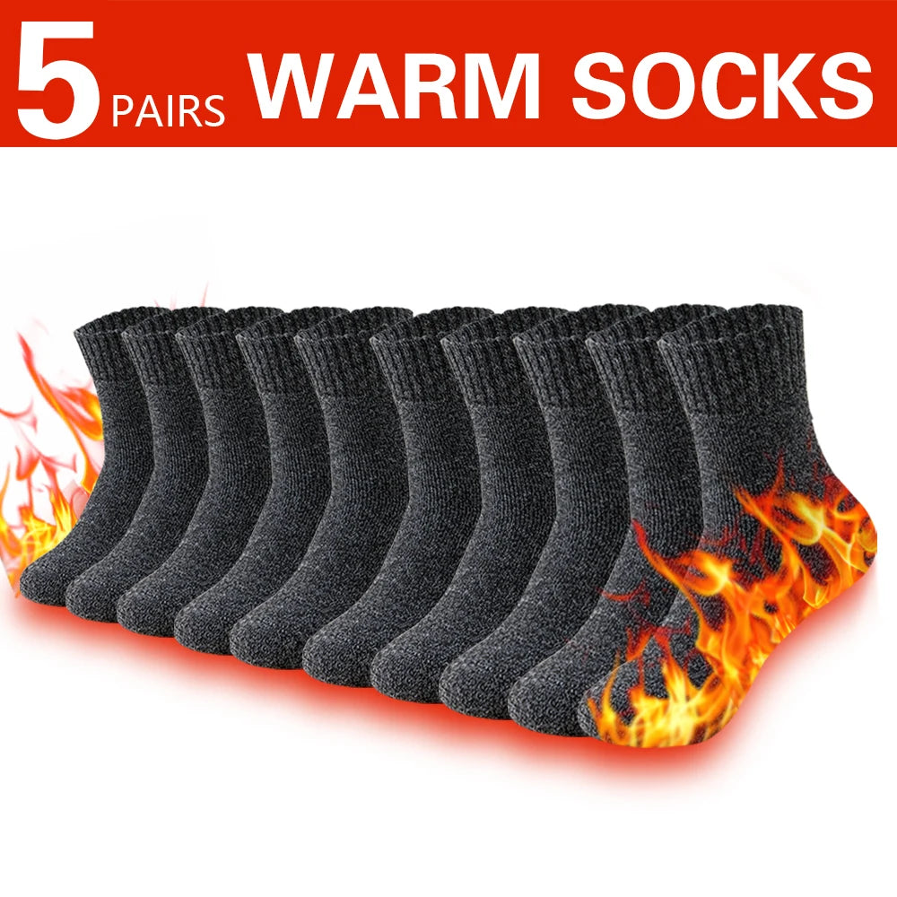 3 pares de calcetines gruesos de invierno para hombre, calcetines largos para deportes al aire libre, calcetines de nieve resistentes al frío a prueba de heladas para hombre, regalo 39-44