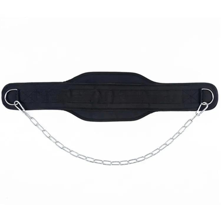 Cinturón de inmersión para levantamiento de pesas, cinturón de gimnasio de neopreno con cadena para Fitness, culturismo, entrenamiento de fuerza, correa de cintura de carga