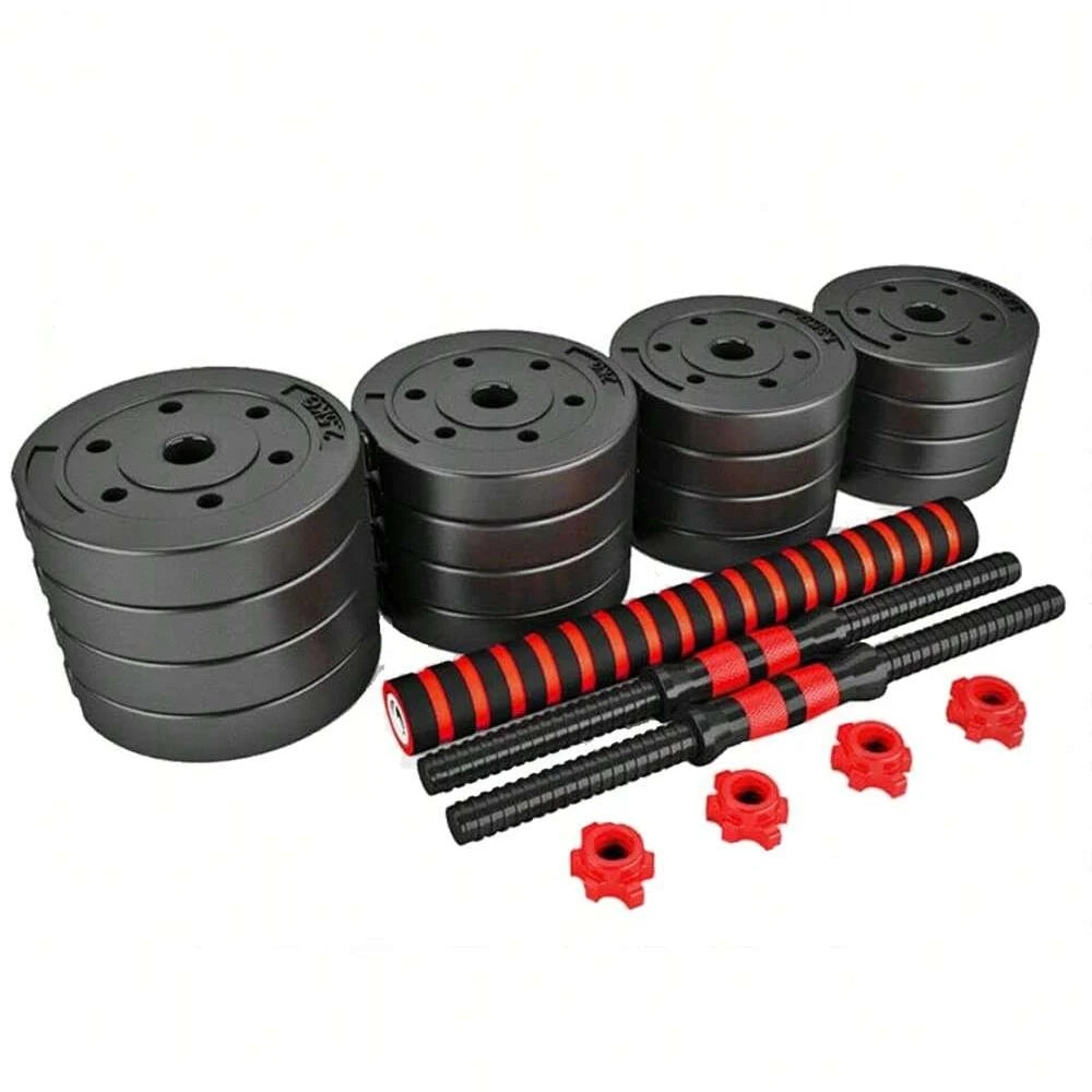 Juego de mancuernas y barra ajustables, pesas de 10 kg, 15 kg, 20 kg, 30 kg, 40 kg, 50 kg, mancuernas para gimnasio y hogar, aptas para hombres
