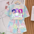 Nuevo Conjunto de Camisetas para Niñas, Ropa de Verano con Diseño Estampado, Moda de Dibujos Animados, Mangas Cortas Cómodas