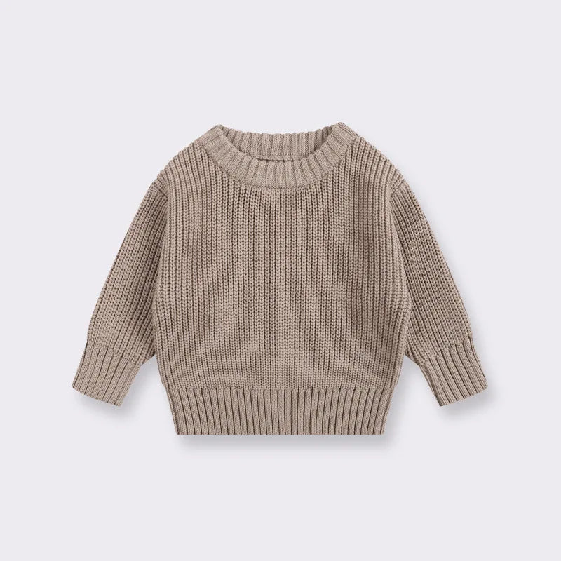 Suéteres de bebé Otoño Invierno niños niñas de manga larga suéter de punto de Color puro bebé niños niñas suéter suéteres ropa