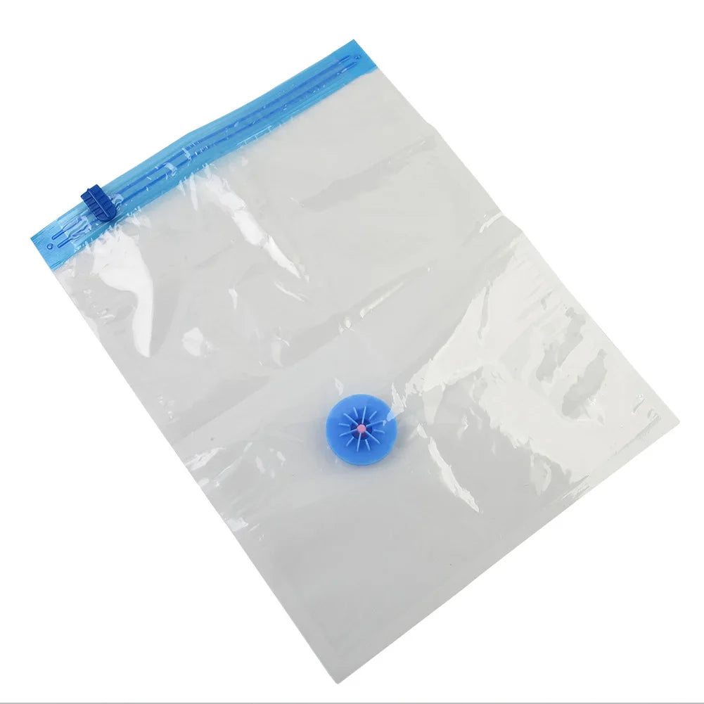 Bolsas de almacenamiento al vacío con válvula plegable comprimida, ahorro de espacio, almacenamiento de ropa de gran tamaño para toalla, manta de tela