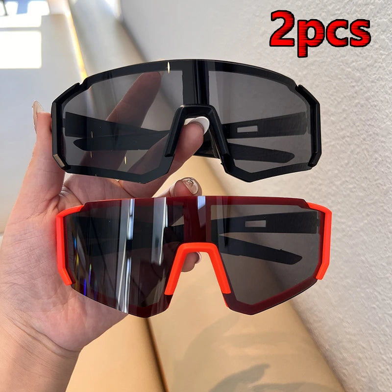 Gafas antiluz para senderismo y ciclismo, 2 uds., UV400, Protector de ojos a prueba de arena, gafas para deportes al aire libre, lentes antiradiación