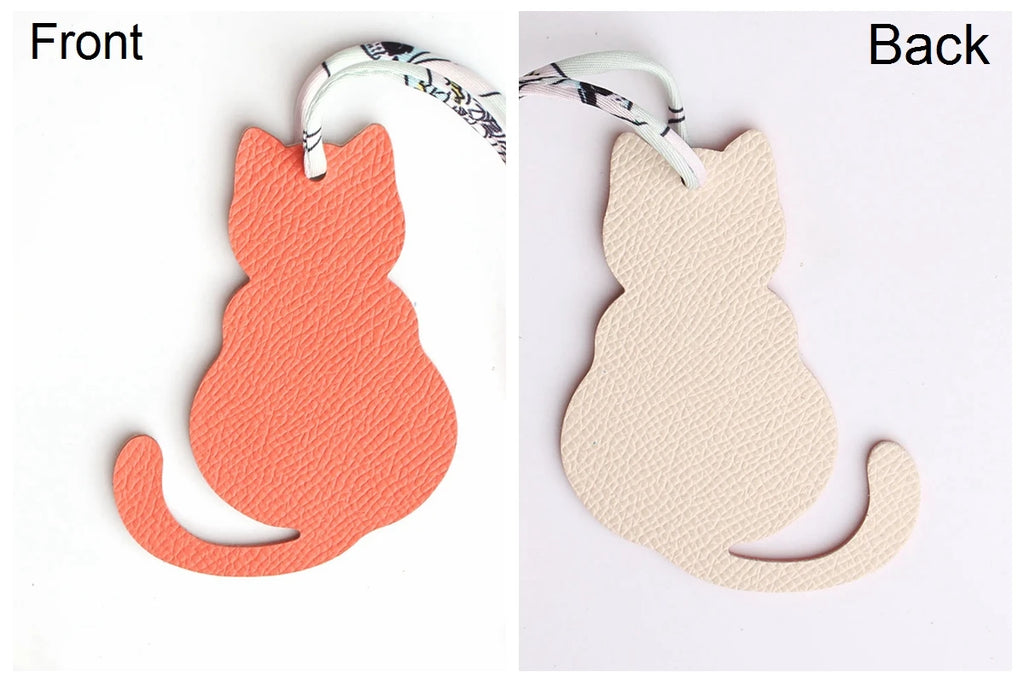 Llavero con doble cara de piel auténtica de grano completo de cocodrilo, gato de la suerte, cachorro, perro, caballo, mochila, colgante, Animal, bolso de mujer