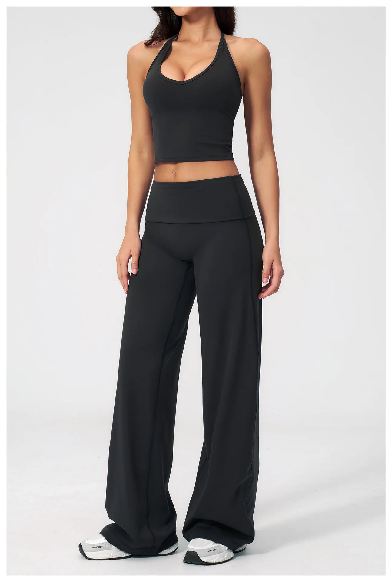 Conjunto Deportivo de Yoga para Mujer, Conjunto de Dos Piezas, Pantalones y Top, Traje Deportivo para Gimnasio, Yoga y Entrenamiento