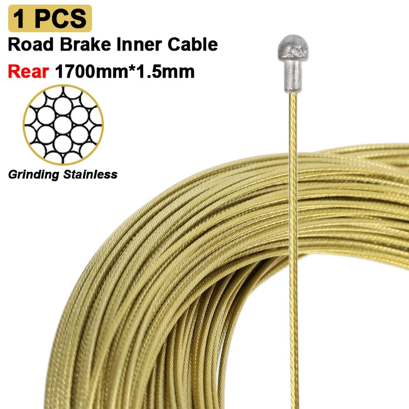 Cables de freno de palanca de cambios de bicicleta HEPPE, Cable de cambio de cambio delantero y trasero para bicicleta de montaña y carretera, juego de cables de acero inoxidable