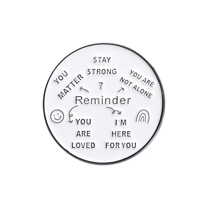 Alfileres esmaltados con frase divertida y humorística, broches con citas positivas geométricas creativas, insignia para solapa, joyería de moda, regalos para amigos