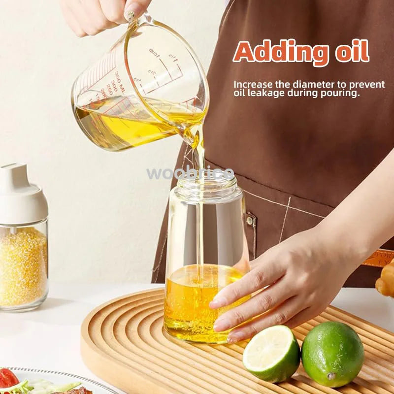 Dispensador de aceite en aerosol 2 en 1 para cocina, pulverizador de aceite o solo cepillo pulverizador para freír al aire, ensaladas, asar, cocinar en la cocina