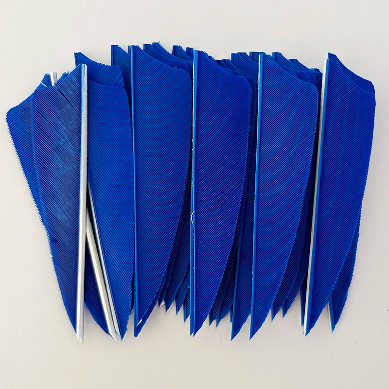 50 Plumas de Pavo de 3 Pulgadas para Flechas, Plumas de Corte Escudo para Arquería, Accesorios para Arco y Flecha
