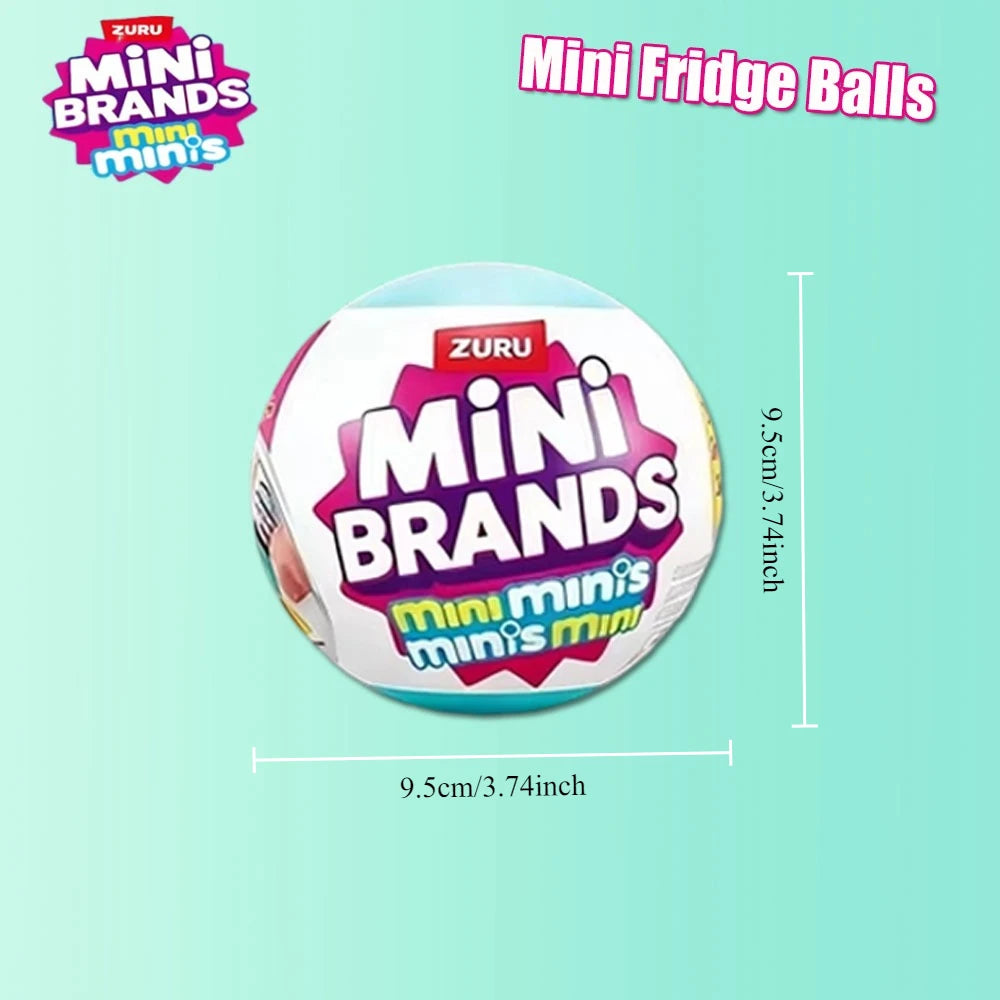 ZURU Original Fill The Fridge Mini Refrigerator Set Mini Brands Ball Series Caja Sorpresa Misteriosa Juguete de Casa de Muñecas Decoración Regalos