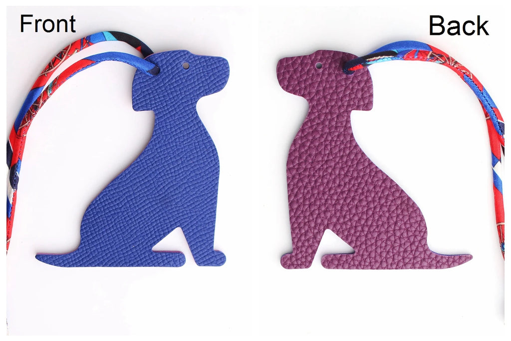 Llavero con doble cara de piel auténtica de grano completo de cocodrilo, gato de la suerte, cachorro, perro, caballo, mochila, colgante, Animal, bolso de mujer