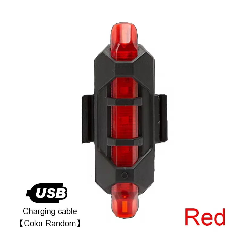 Juego de luces delanteras para bicicleta con luz trasera, recargable por USB, fácil de instalar, 3 modos, accesorios para bicicleta de carretera MTB