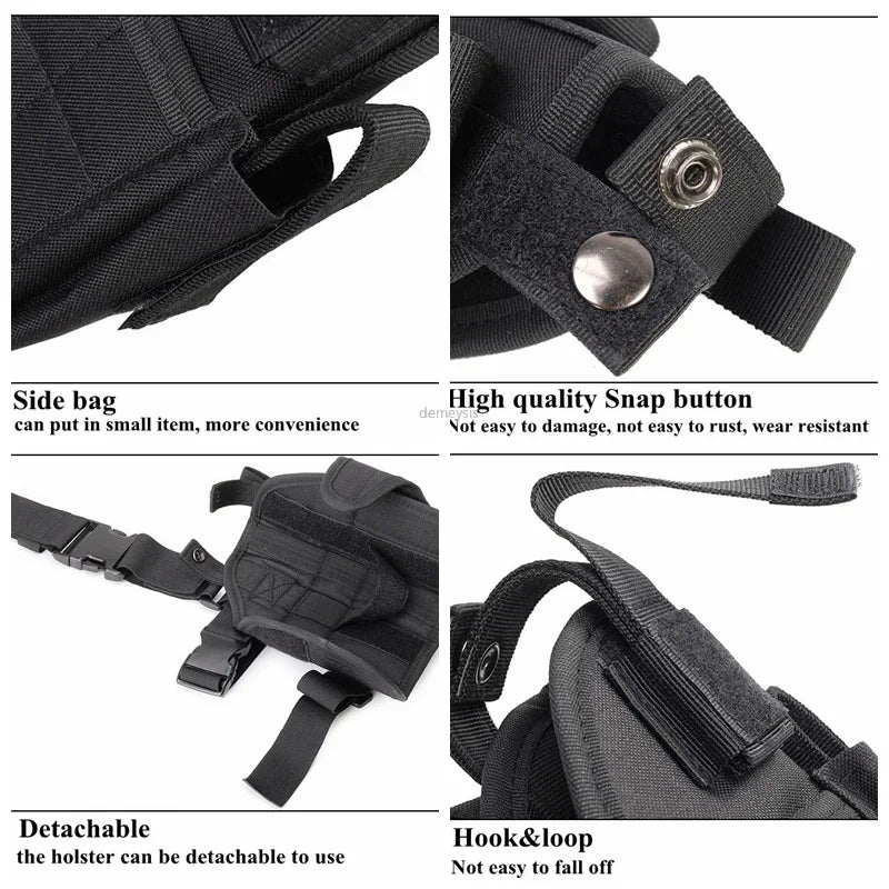 Funda Universal para pistola con pierna caída, bolsa táctica para pistola en el muslo para diestros, arnés para piernas para todas las pistolas