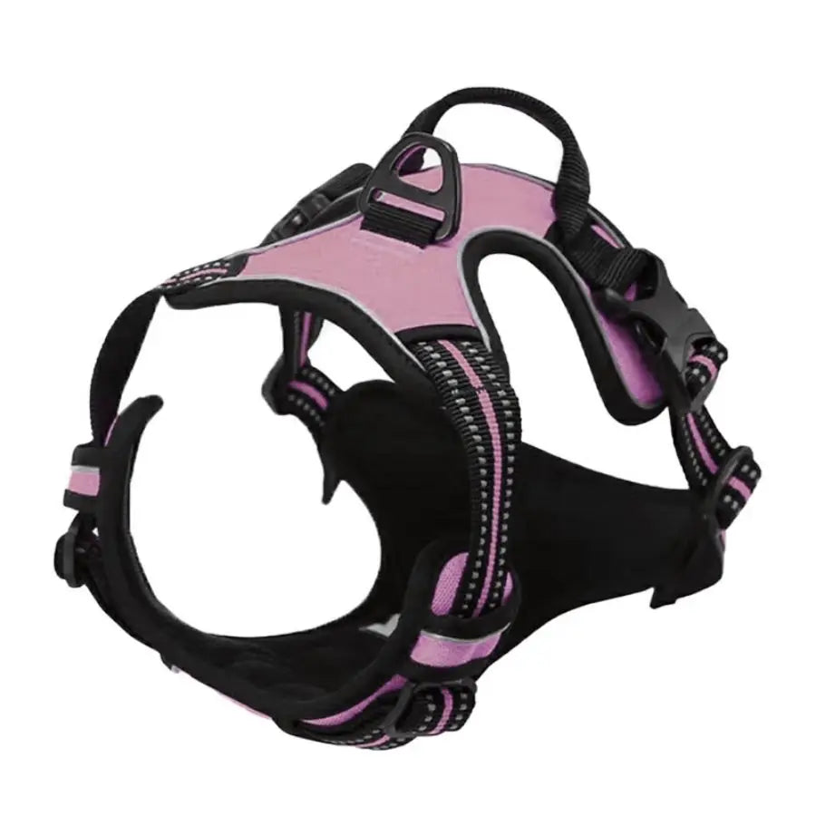 Arnés para perros sin tirones, Clip frontal, mango de fácil control reflectante resistente para caminar con perros grandes
