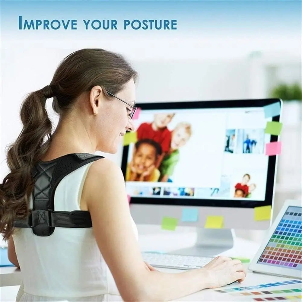 Cinturón Corrector de postura ajustable para espalda y hombros, soporte para clavícula y columna vertebral, modela tu cuerpo, deporte en casa y oficina