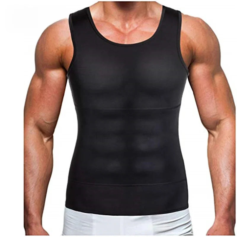2/1 chaleco adelgazante para hombre, Body adelgazante, corsé de cintura adelgazante, chaleco adelgazante, ropa moldeadora adelgazante con recorte de barriga