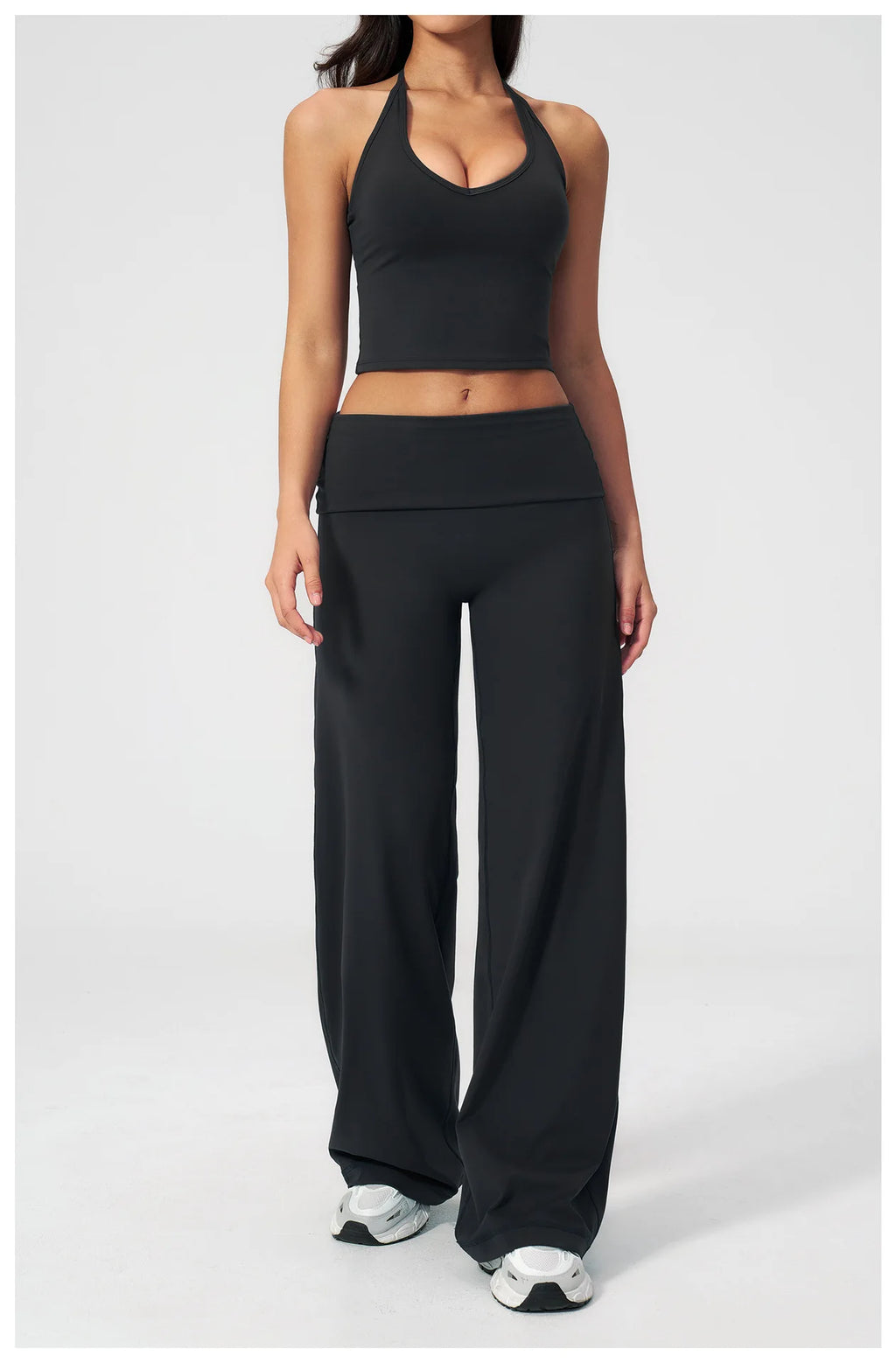 Conjunto Deportivo de Yoga para Mujer, Conjunto de Dos Piezas, Pantalones y Top, Traje Deportivo para Gimnasio, Yoga y Entrenamiento