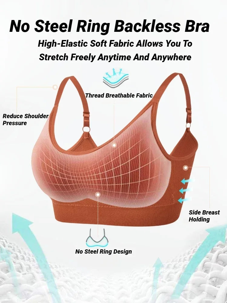 Sujetadores sexis sin costuras para mujer, Bralette transpirable de copa completa, sujetador para dormir sin aros, Top de tubo deportivo de alta calidad