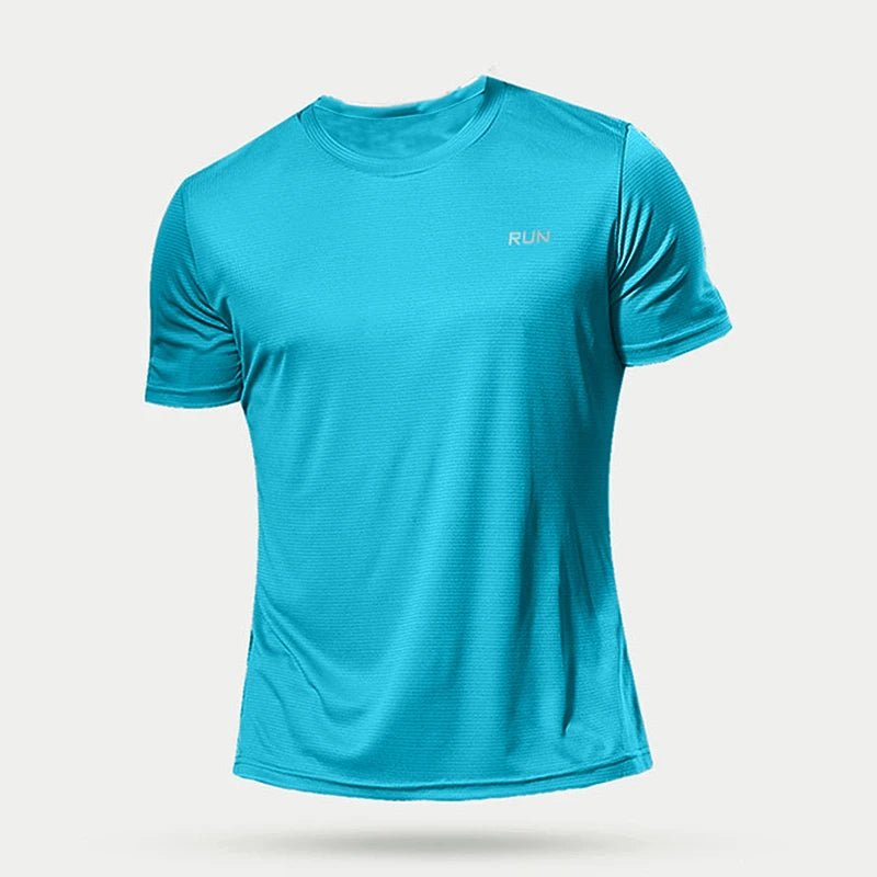 Camisetas de culturismo para correr de secado rápido para hombre, camiseta deportiva para gimnasio, camisetas de manga corta para Fitness, camiseta de gran tamaño, verano