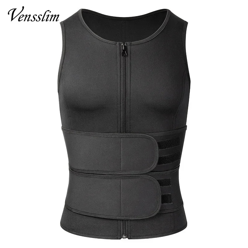 Vensslim-Chaleco moldeador de cuerpo para hombre, entrenador de cintura, camisa adelgazante, camiseta interior de compresión para Sauna y sudor, ropa moldeadora, quemador de grasa, Tops de entrenamiento