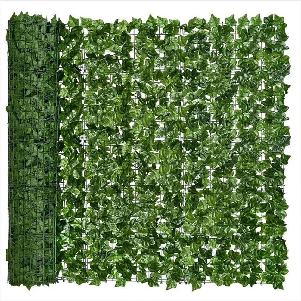 Paneles de valla de hojas verdes, seto de hiedra Artificial de 50x200cm, pantalla de valla de privacidad falsa para decoración del hogar, jardín al aire libre, balcón, 1x3m