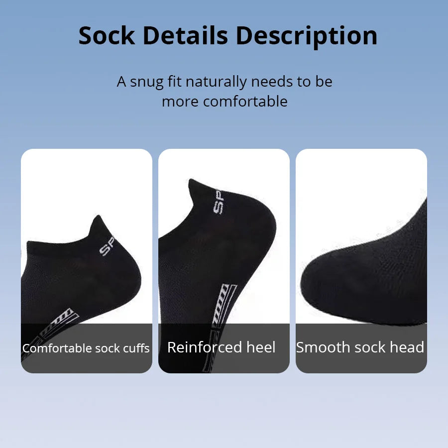 5/10/20 pares de calcetines deportivos de poliéster transpirables de malla fina de verano para hombre calcetines cortos absorbentes de sudor
