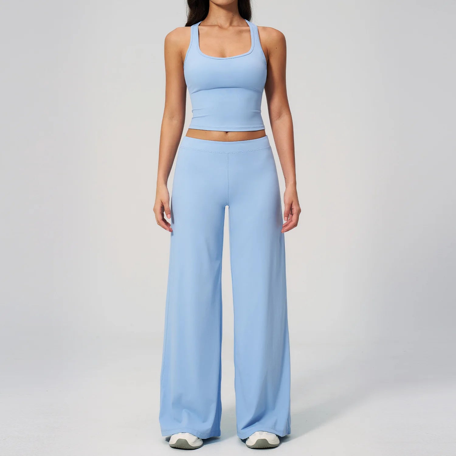 Conjunto Deportivo de Yoga para Mujer, Conjunto de Dos Piezas, Pantalones y Top, Ropa Deportiva para Gimnasio, Yoga y Entrenamiento