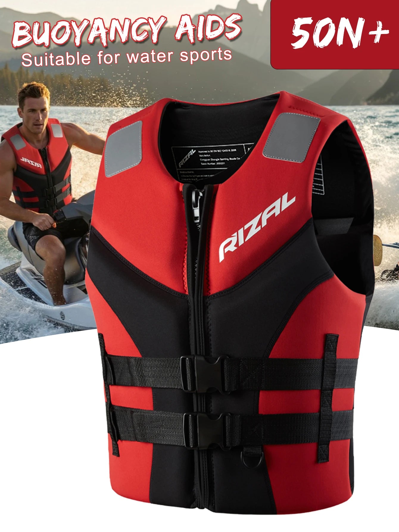 Chaleco salvavidas para adultos, para Surf, Kayak, Wakeboard, lanchas de rescate, balsa, esquí, deportes acuáticos, natación, rescate a la deriva