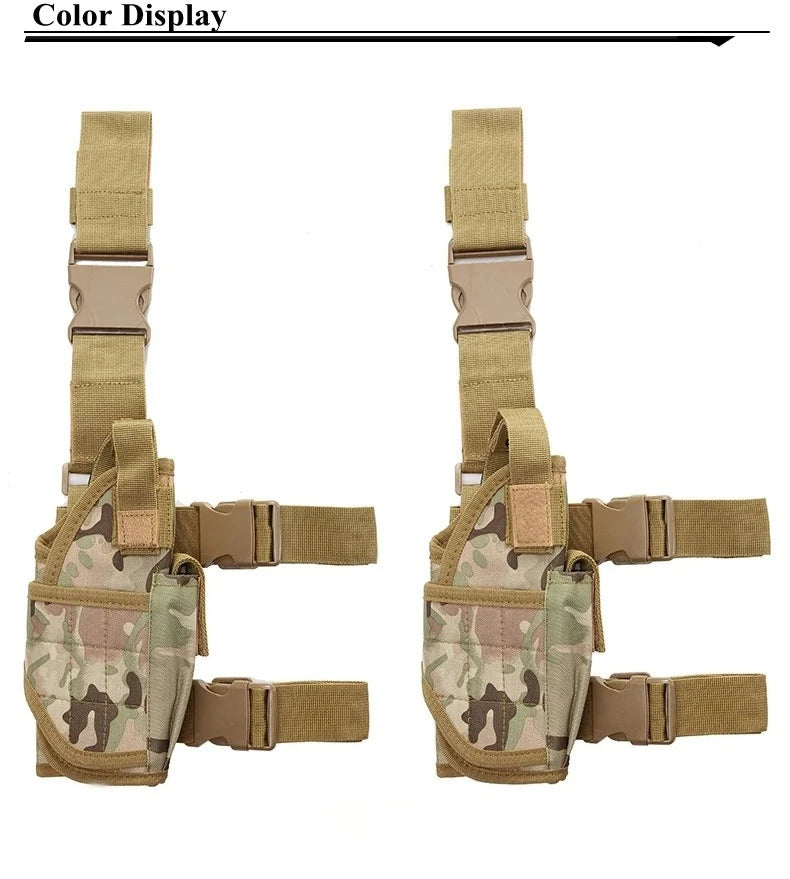 Funda Universal para pistola con pierna caída, bolsa táctica para pistola en el muslo para diestros, arnés para piernas para todas las pistolas
