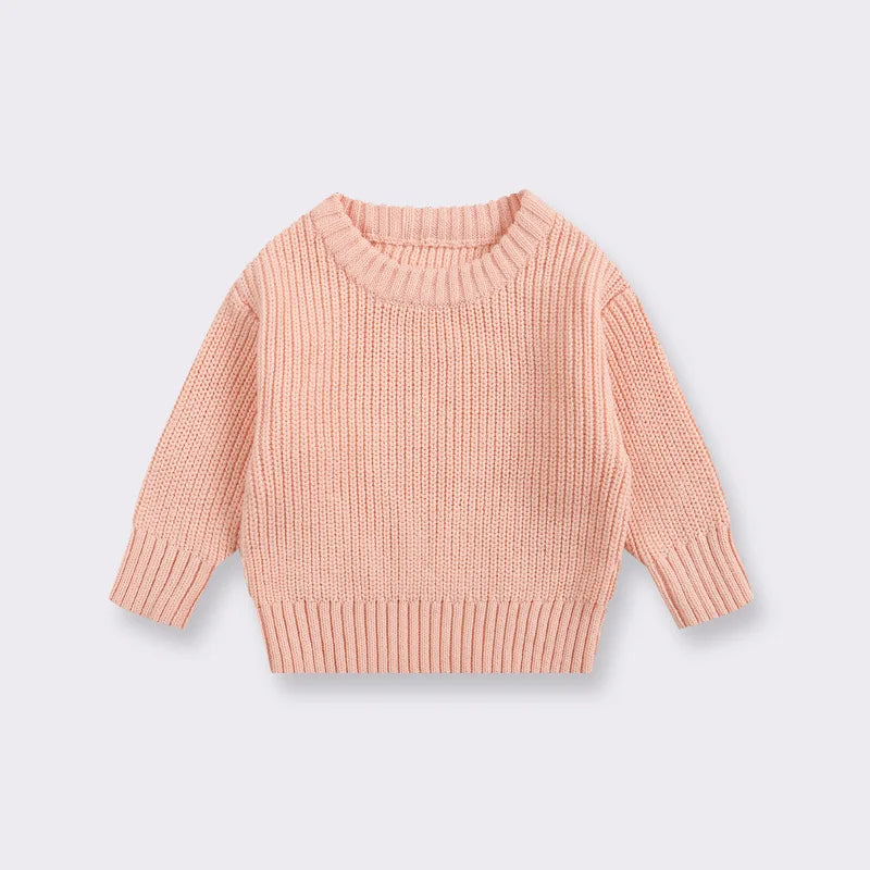 Suéteres de bebé Otoño Invierno niños niñas de manga larga suéter de punto de Color puro bebé niños niñas suéter suéteres ropa
