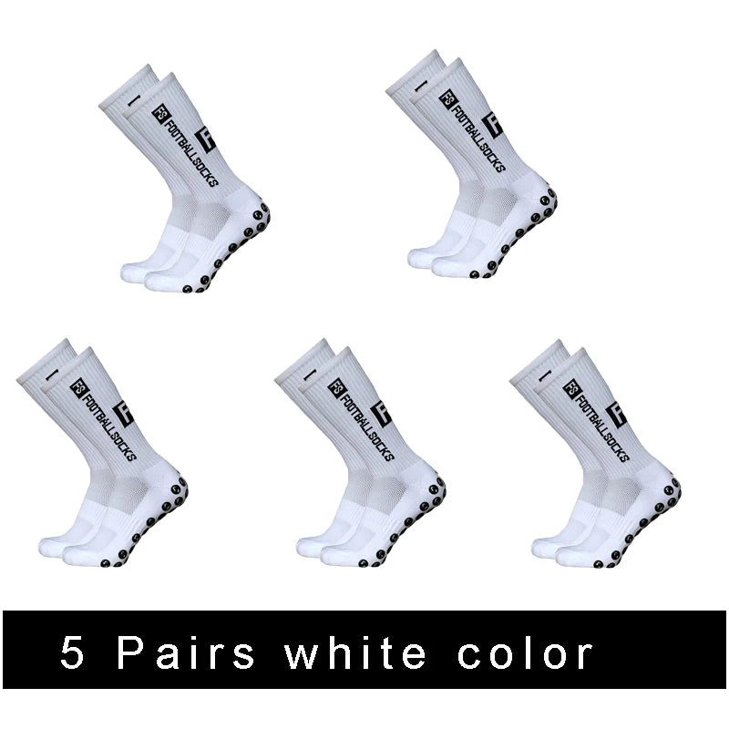 3/1 par nuevo estilo FS calcetines de fútbol redondos de silicona con ventosa agarre antideslizante calcetines de fútbol deportes hombres mujeres béisbol calcetines de Rugby