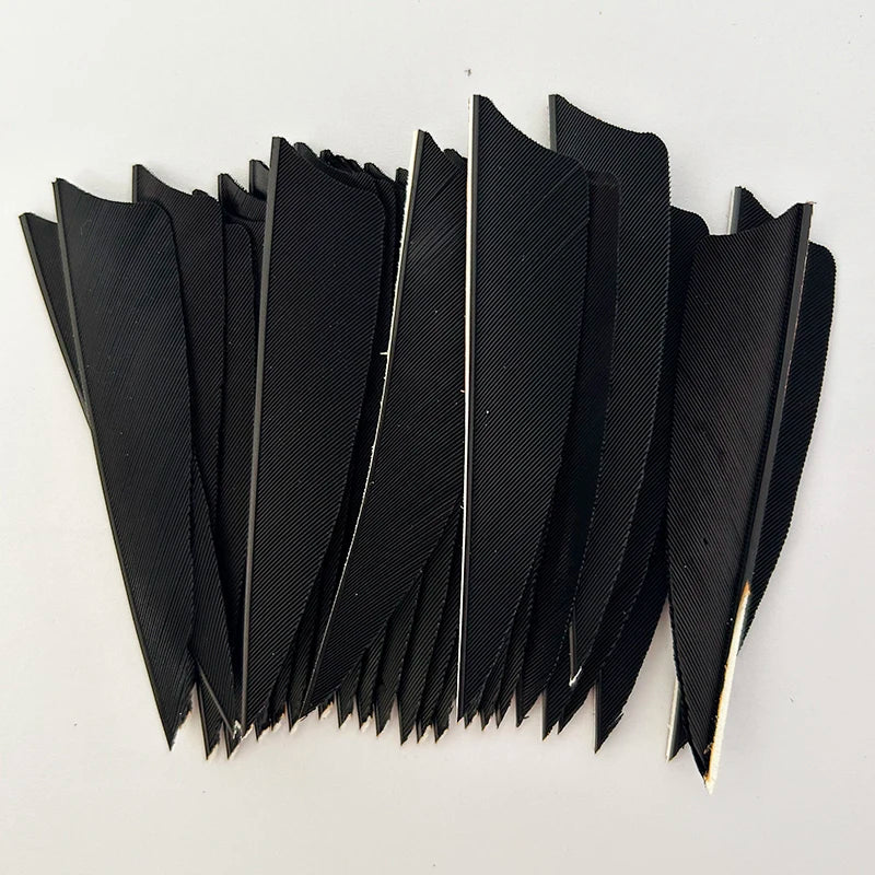 50 Plumas de Pavo de 3 Pulgadas para Flechas, Plumas de Corte Escudo para Arquería, Accesorios para Arco y Flecha