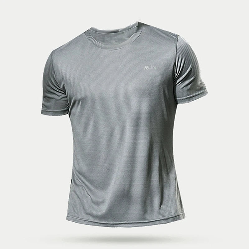 Camiseta interior de manga corta para hombre, camiseta atlética de secado rápido, ropa interior de seda ligera para correr, entrenar y Fitness, 1 unidad