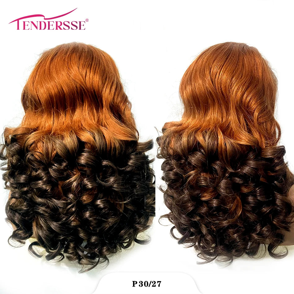 Pelucas de cabello crudo 100% vietnamita, densidad 250, ombré, doble estiramiento, rizado, onda suelta, 13x4 HD, peluca sin pegamento con encaje frontal prearrancado