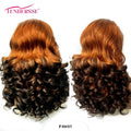 Pelucas de cabello crudo 100% vietnamita, densidad 250, ombré, doble estiramiento, rizado, onda suelta, 13x4 HD, peluca sin pegamento con encaje frontal prearrancado