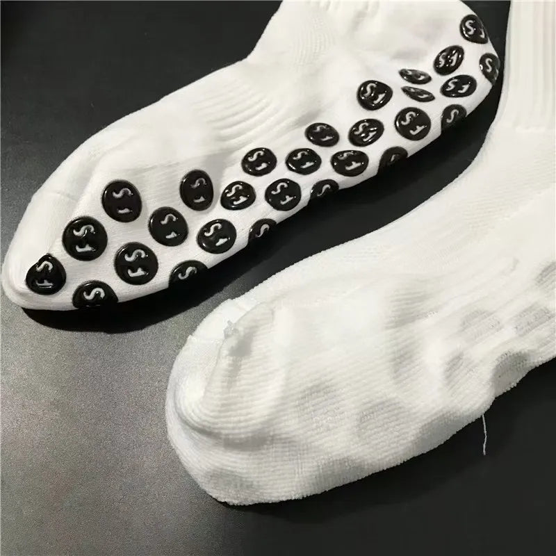 3/1 par nuevo estilo FS calcetines de fútbol redondos de silicona con ventosa agarre antideslizante calcetines de fútbol deportes hombres mujeres béisbol calcetines de Rugby