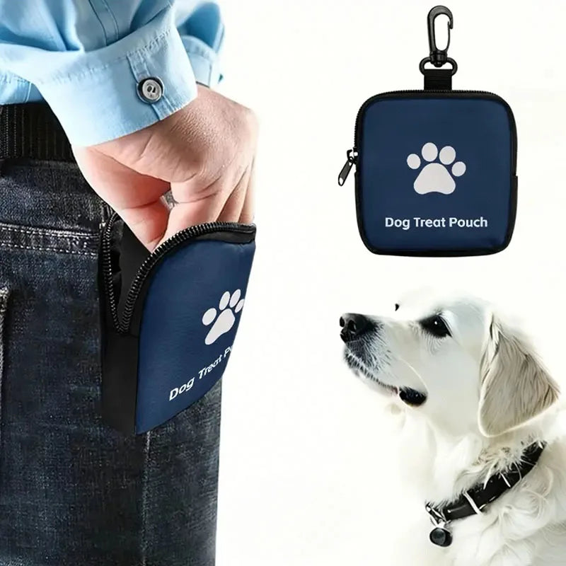 Bolsa portátil para golosinas para perros, adiestramiento al aire libre, bolsillo para comida para perros, bolsas multifuncionales de recompensa para perros, suministros para mascotas